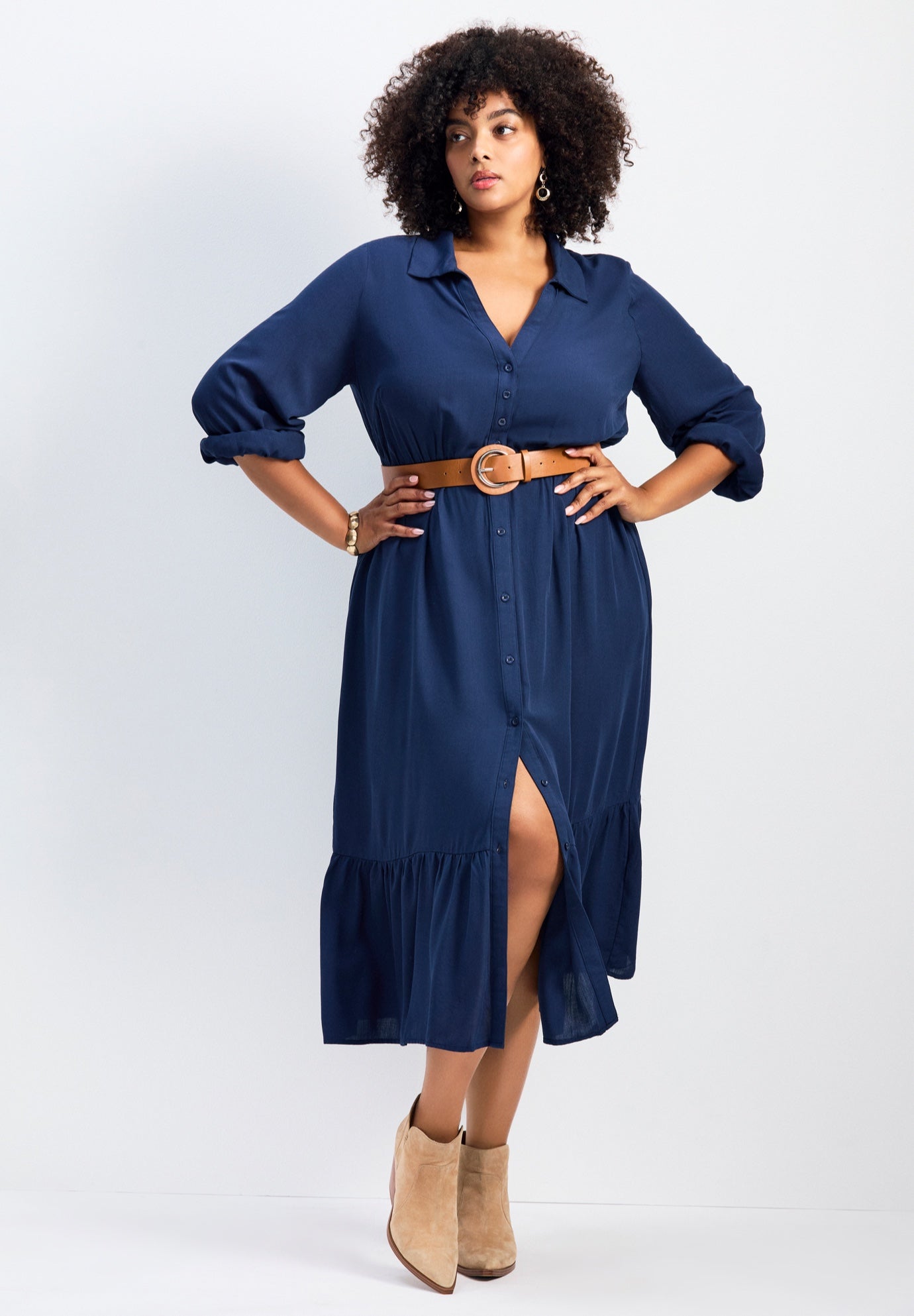 Averie Shirtdress with Belt image number 0