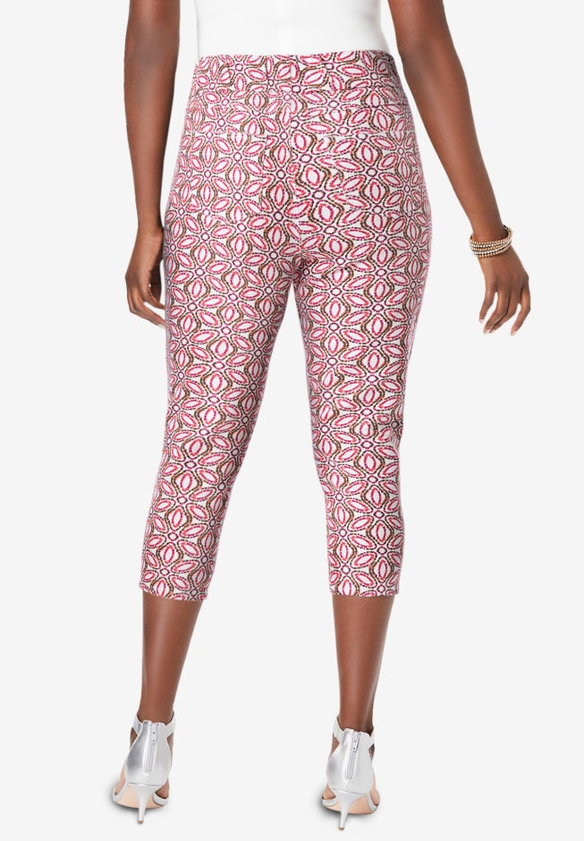 Comfort Waist Stretch Denim Capris image number 1