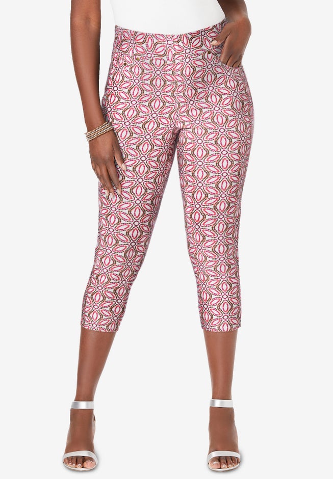 Comfort Waist Stretch Denim Capris image number 0