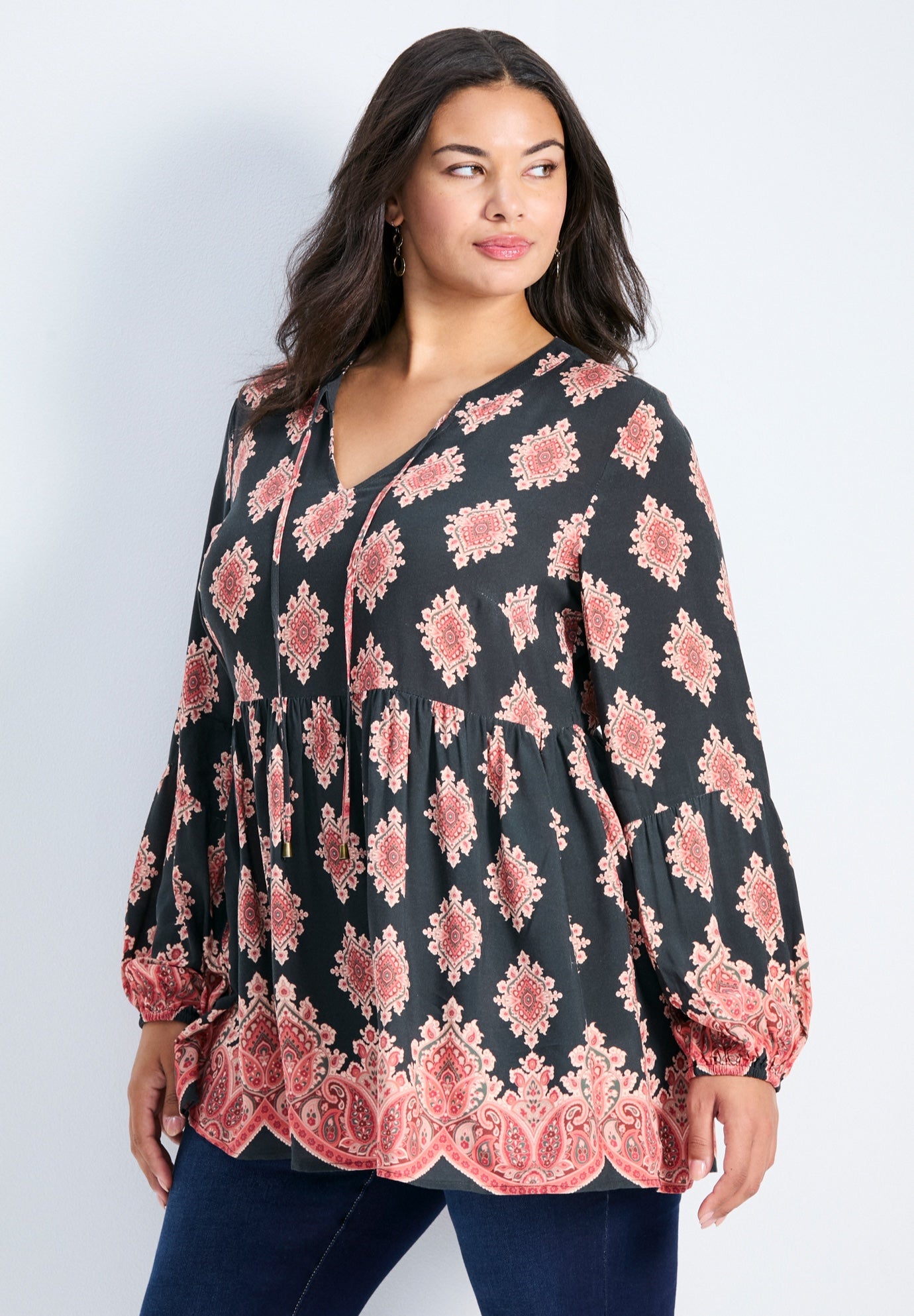 Mara Blouson Sleeve Tunic image number 2