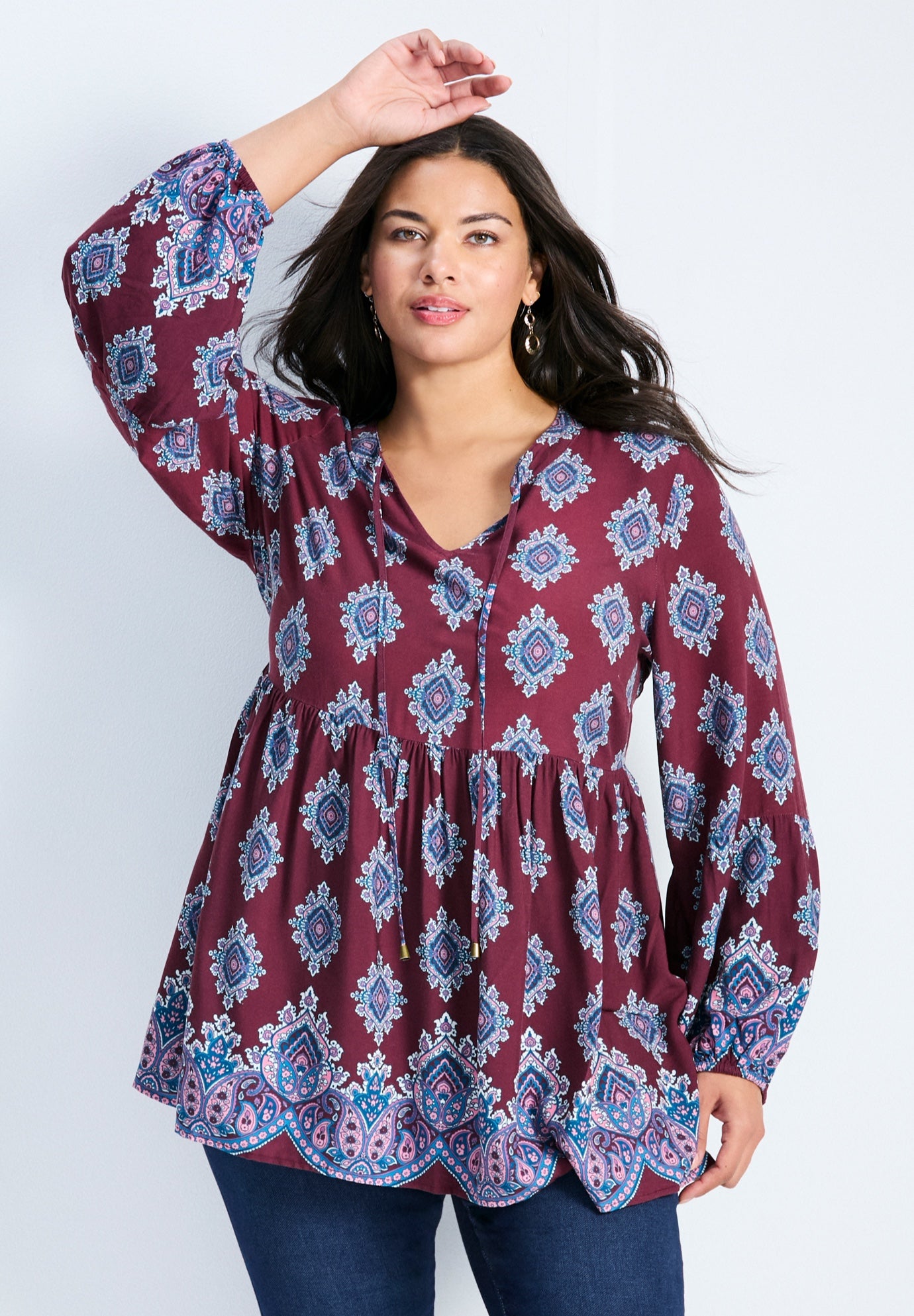 Mara Blouson Sleeve Tunic image number 0