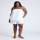 Easy Pull On Linen Blend Short image number null