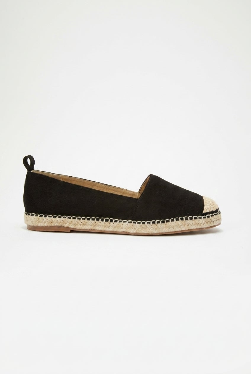 Faux Suede Slip-On Espadrille Flats image number 1