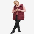 Long Hooded Puffer Vest image number null