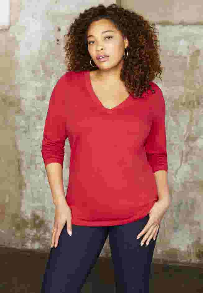 Long-Sleeve V-Neck One + Only Tee image number 0