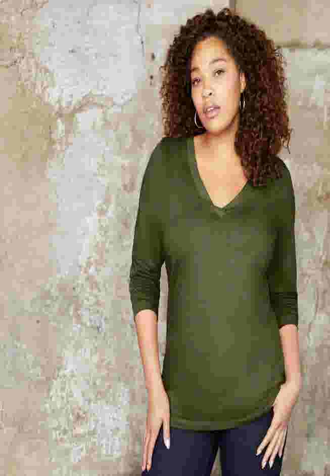 Long-Sleeve V-Neck One + Only Tee image number 0