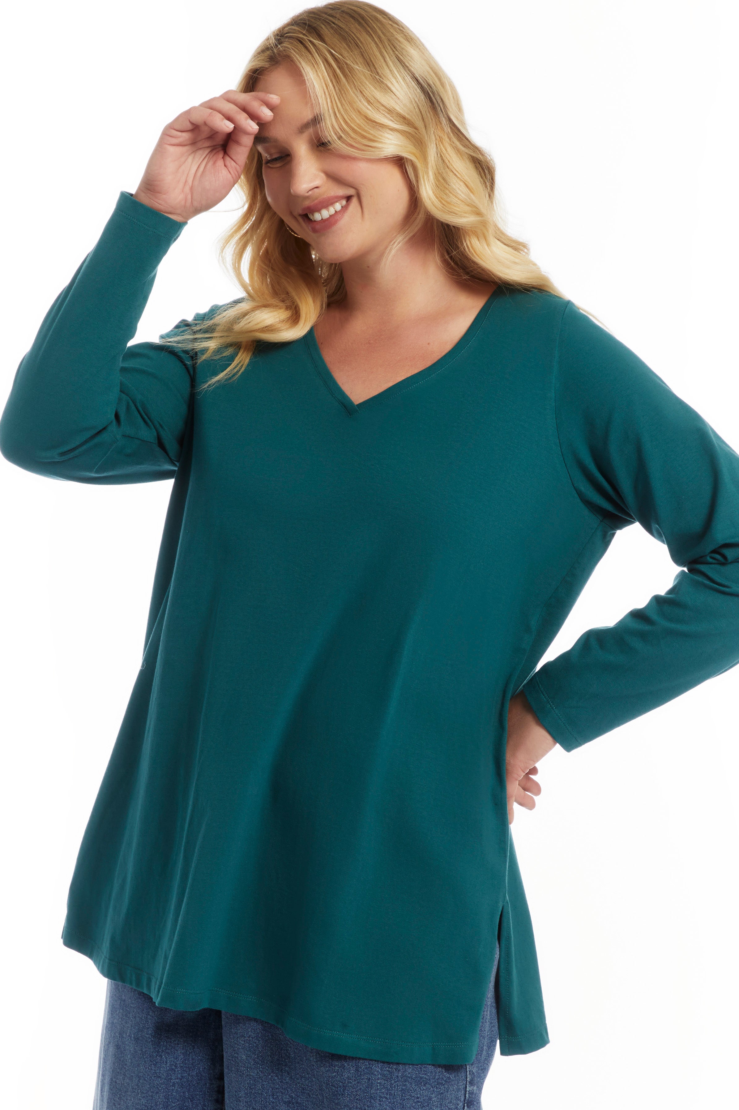 Long-Sleeve V-Neck One + Only Tunic image number 2