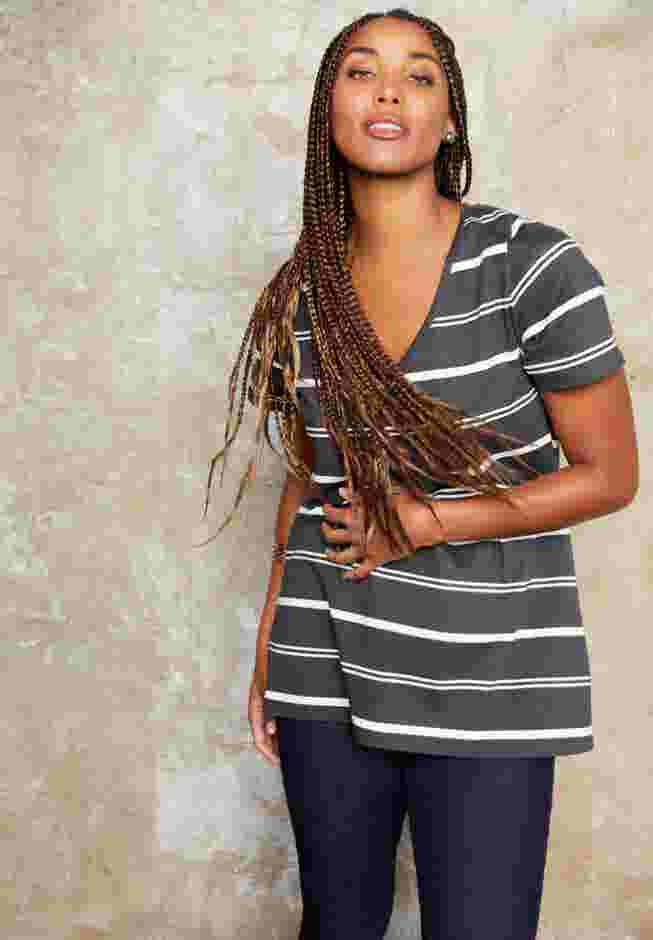 Short-Sleeve V-Neck One + Only Tunic image number 3