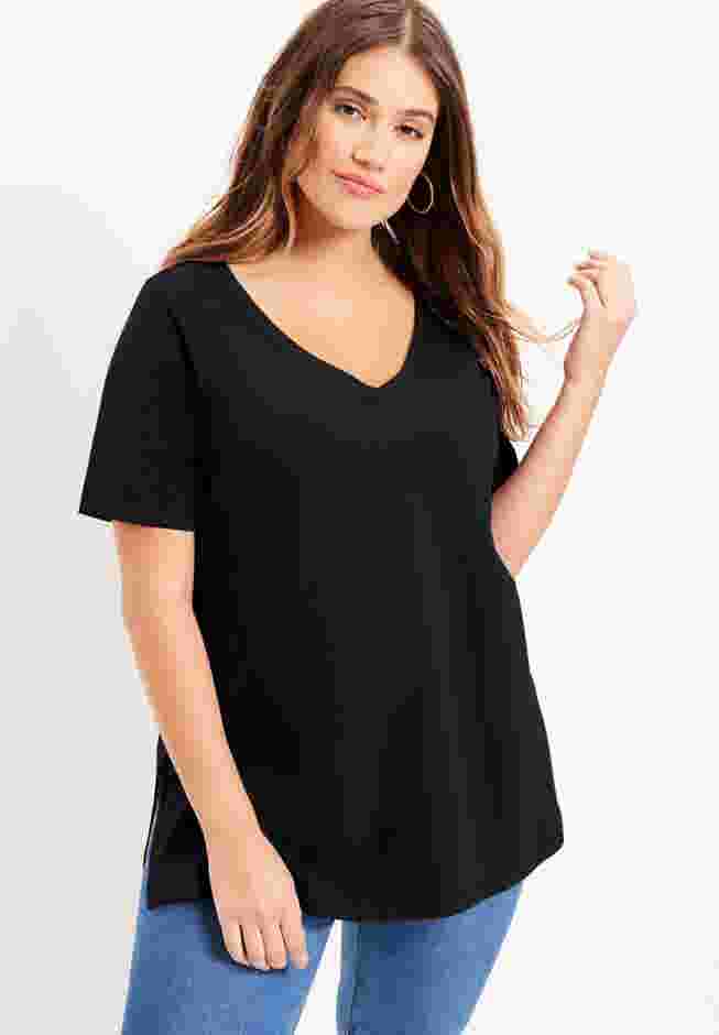 Short-Sleeve V-Neck One + Only Tunic image number 0