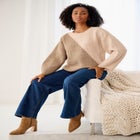 Colorblock Pullover Sweater image number null