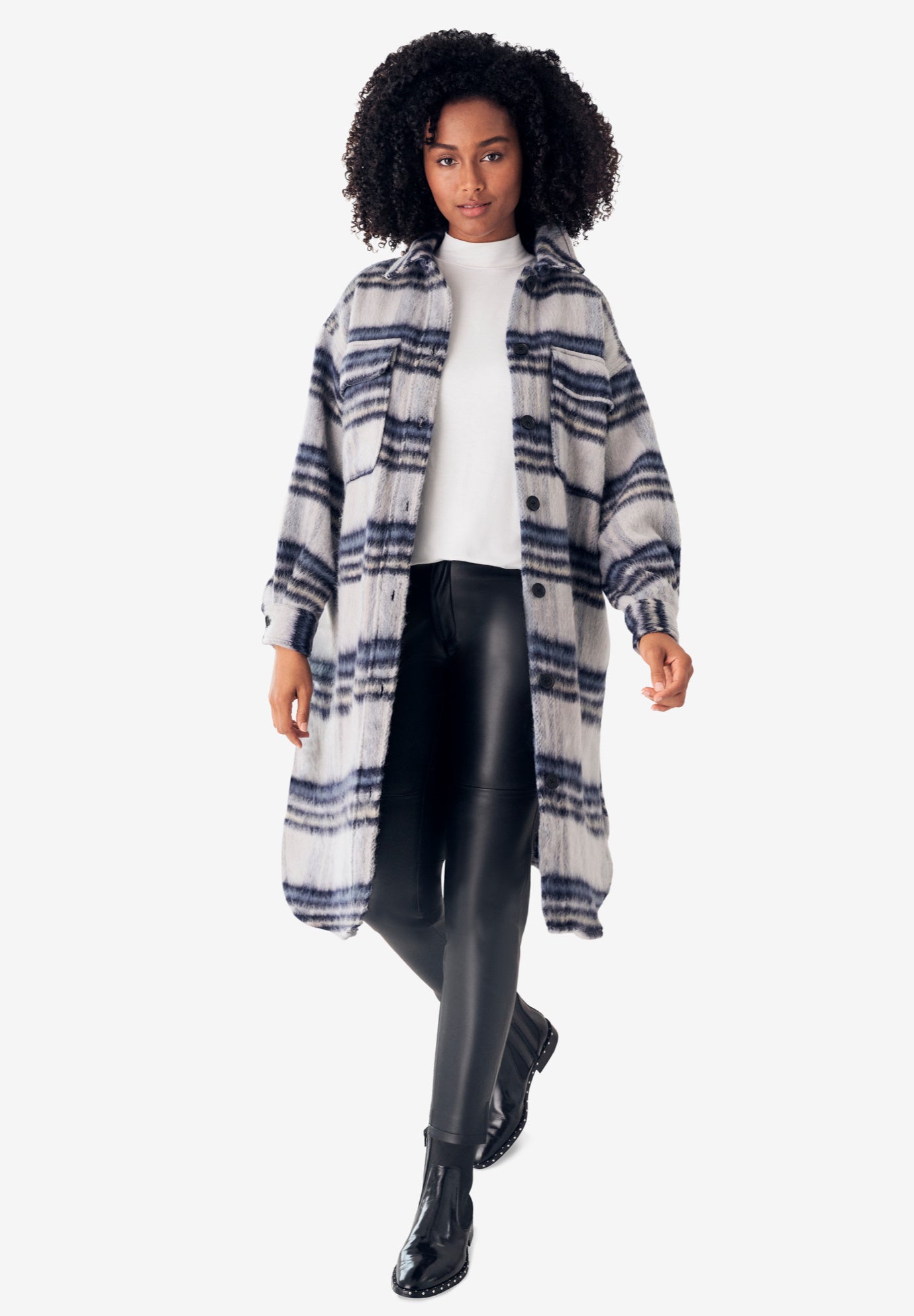 5-Pocket Faux Leather Pants image number 0