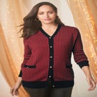 V-Neck Cardigan Sweater image number null