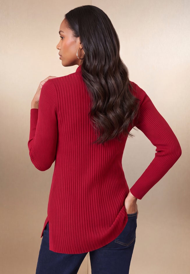 Ribbed Collar Sweater image number 1