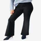 Knit Bootcut Pants With Pockets image number null