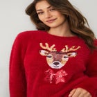 Embellished Eyelash Pullover Sweater image number 2