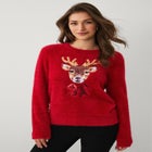 Embellished Eyelash Pullover Sweater image number 0