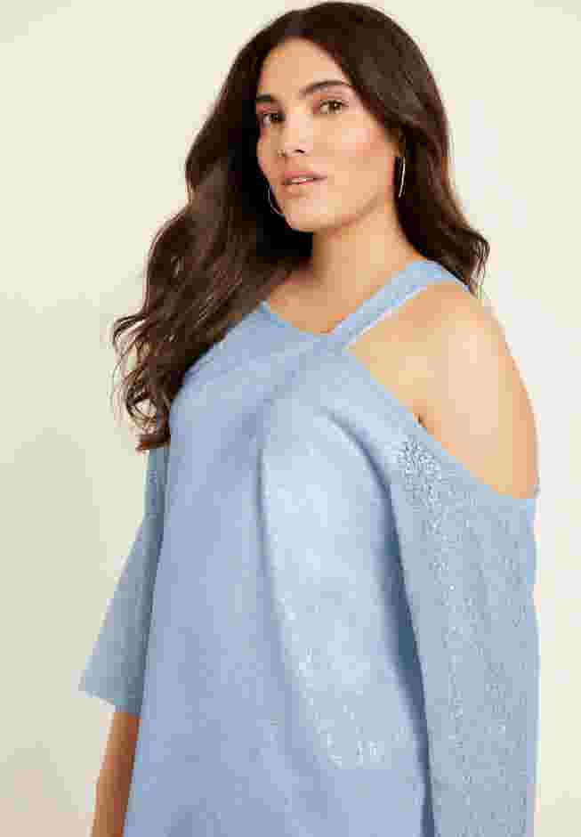 Sequin One-Shoulder Top image number 3