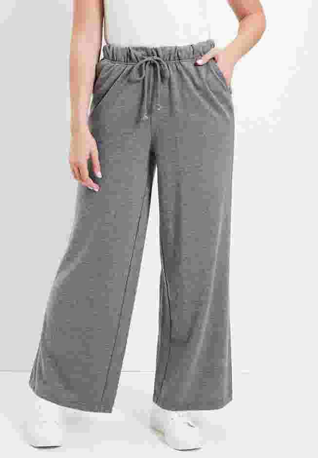 French Terry Wide-Leg Pant image number 0