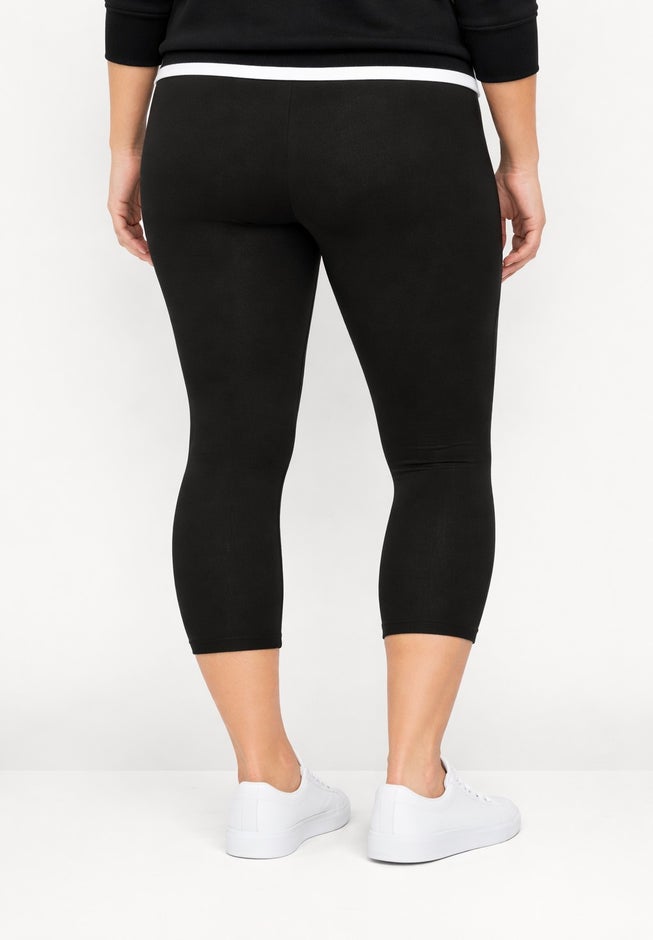 Cotton Spandex Capri Length Leggings image number 1