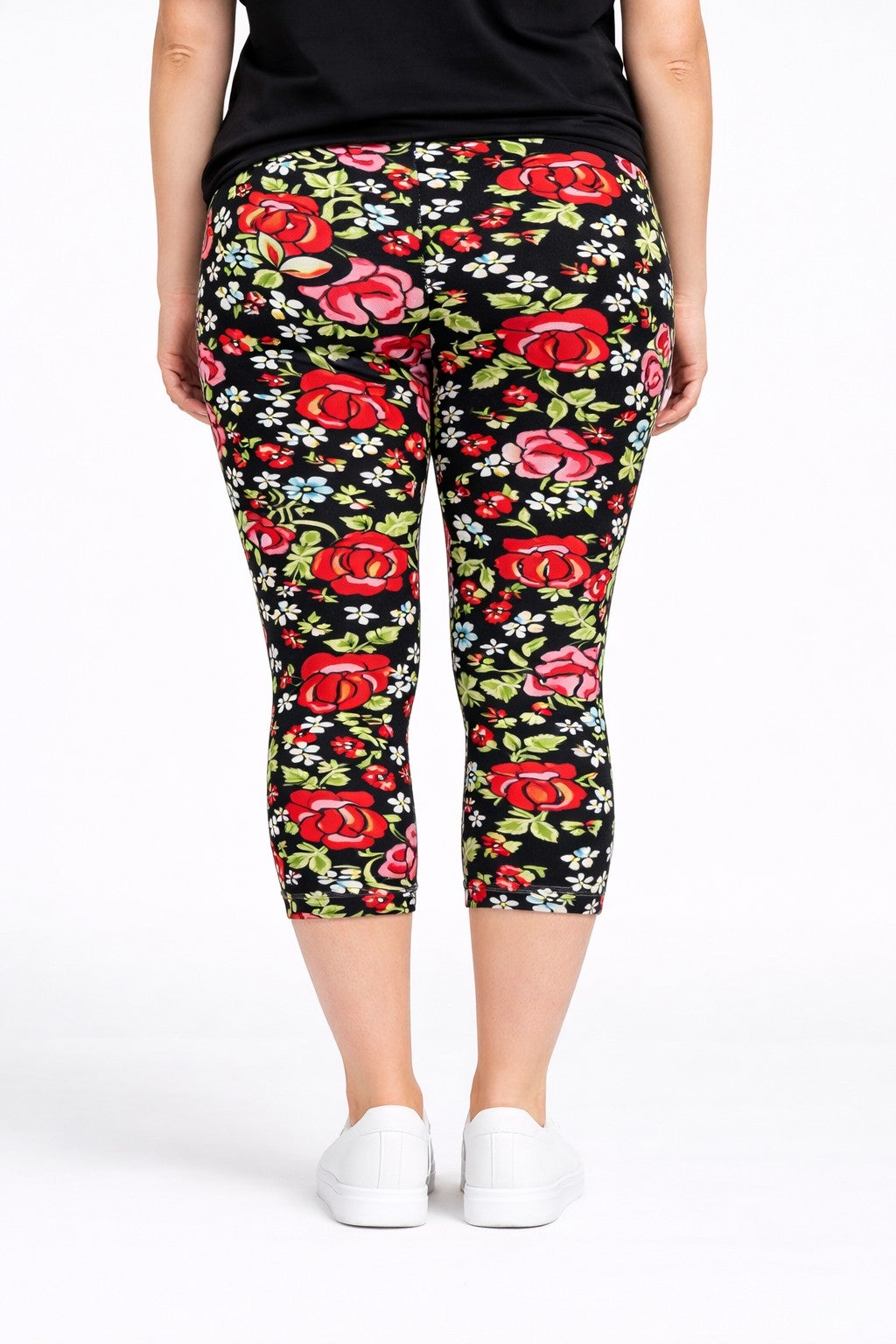 Cotton Spandex Capri Length Leggings image number 1