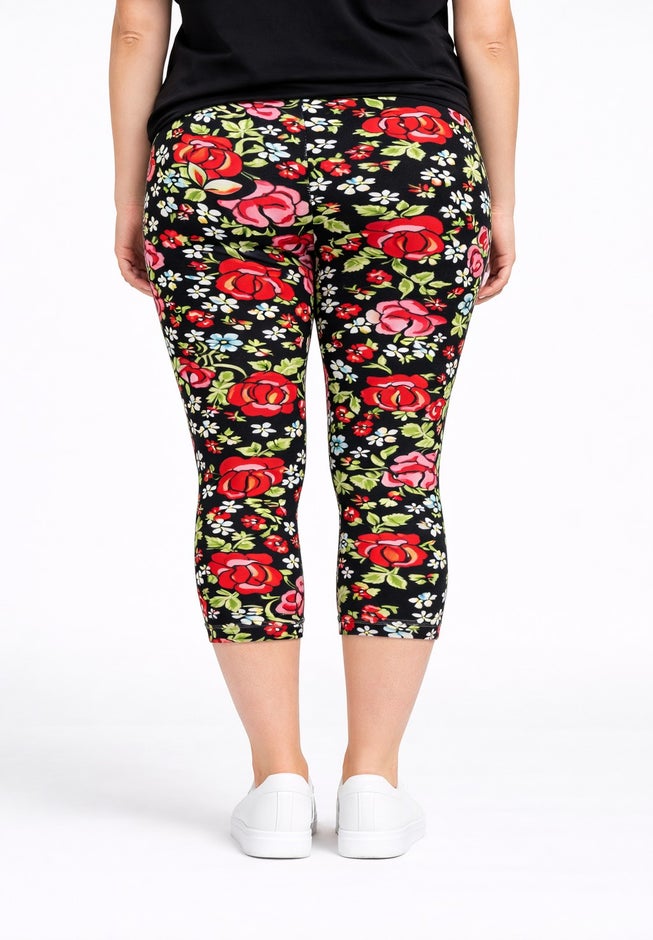 Cotton Spandex Capri Length Leggings image number 1