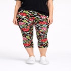 Cotton Spandex Capri Length Leggings image number null