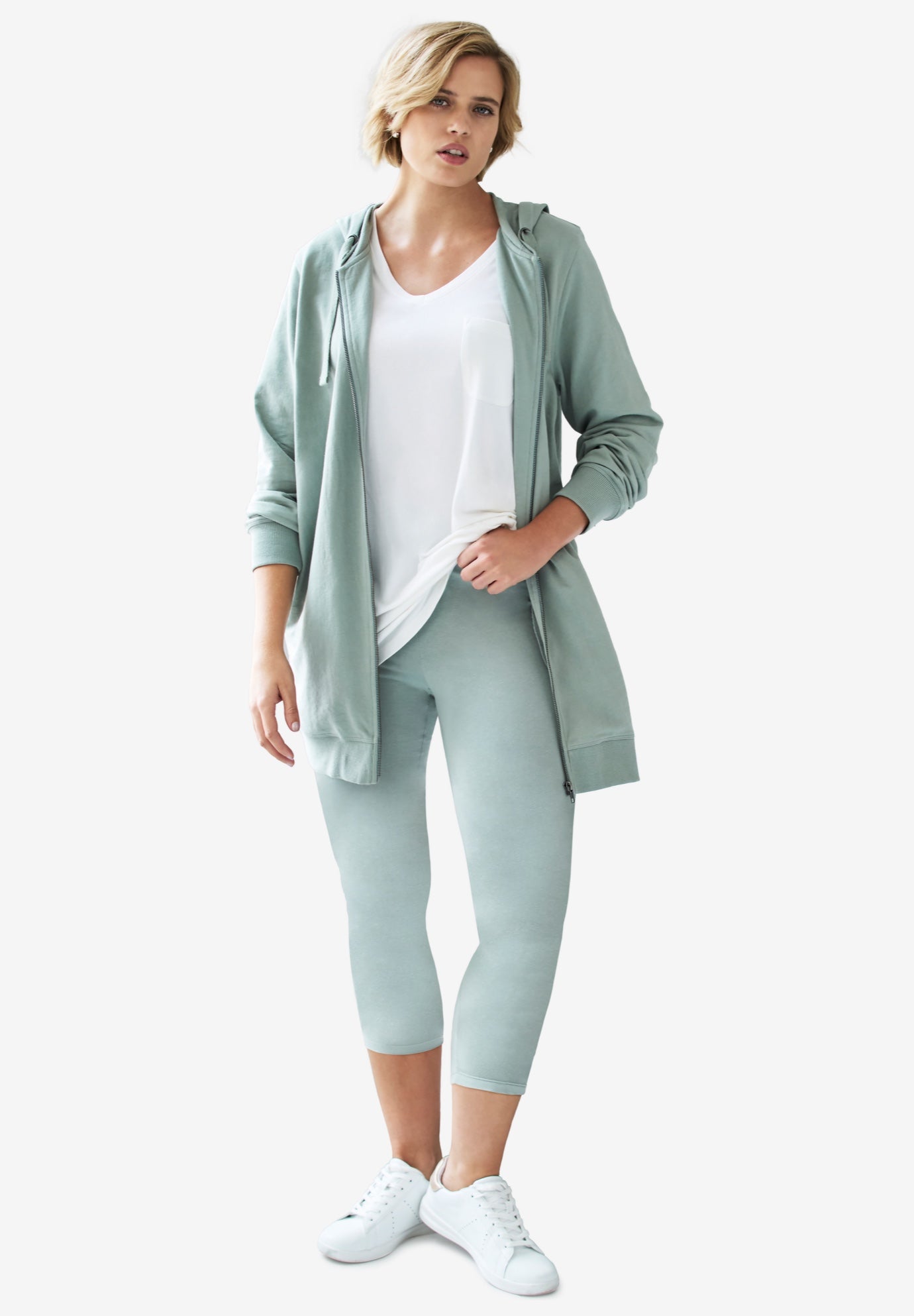 Knit Capri Leggings image number 0