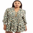 Smocked Georgette Tunic image number null