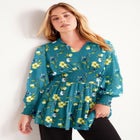 Smocked Georgette Tunic image number null