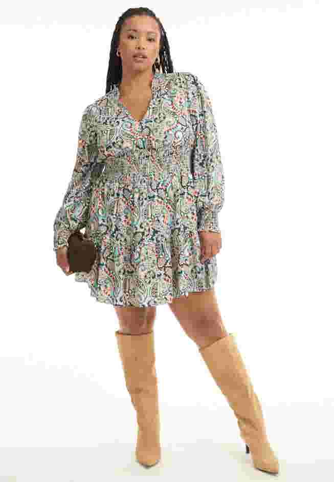 Smocked Georgette Tunic image number 0