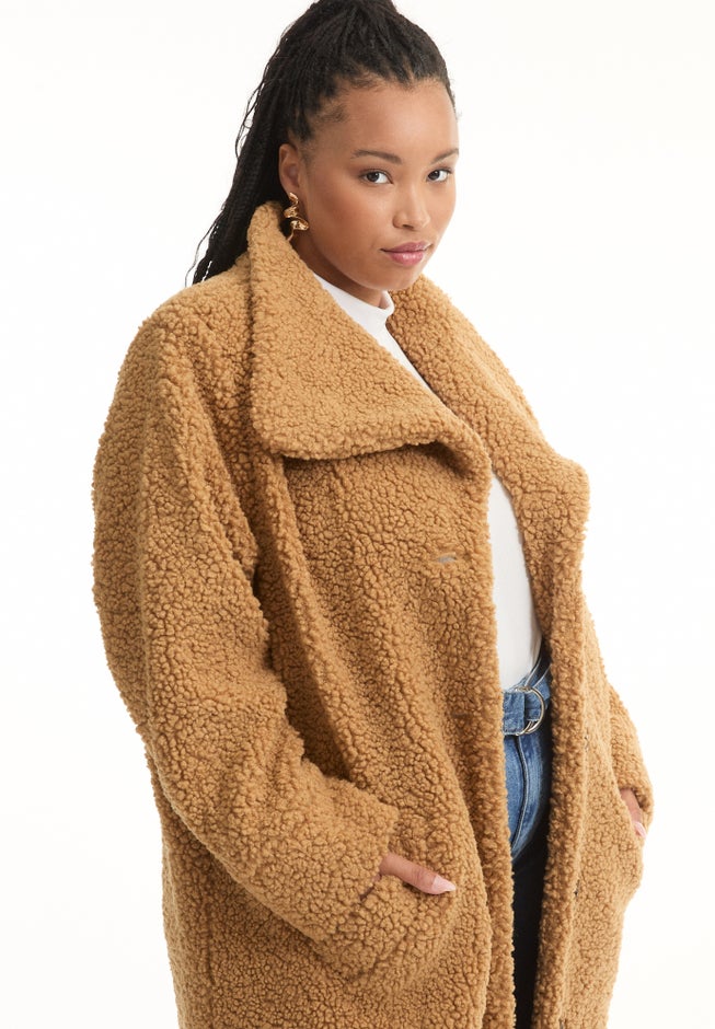 Maxi Teddy Fleece Coat