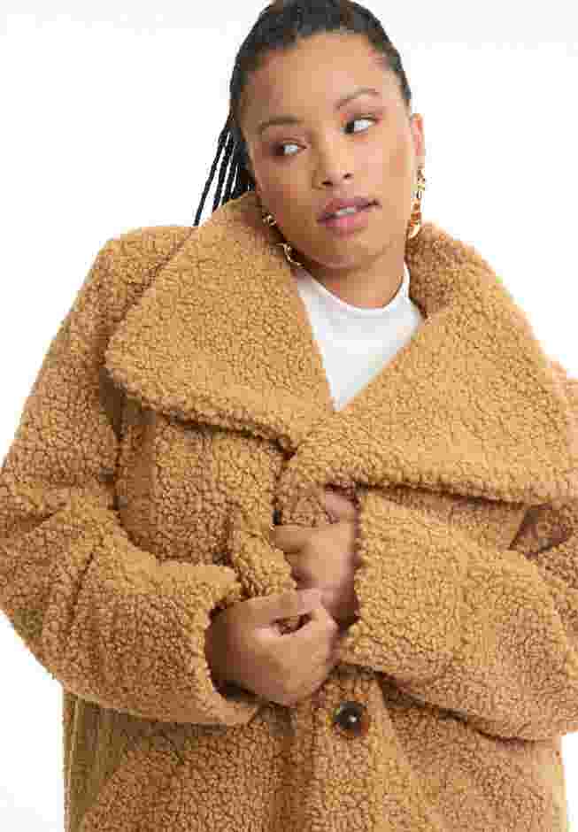 Maxi Teddy Fleece Coat image number 3