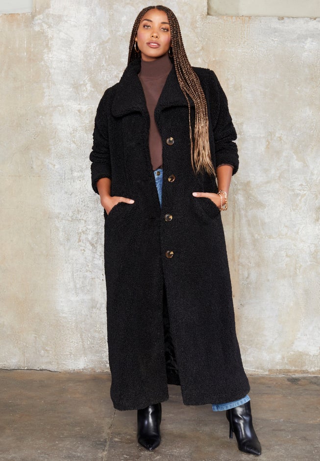 Maxi Teddy Fleece Coat image number 0