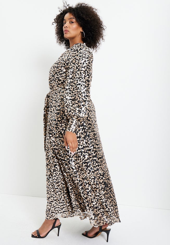 Evyre Side Slit Sequin Dress image number 2