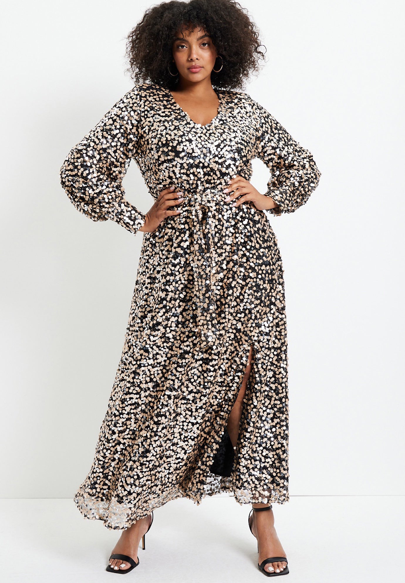 Evyre Side Slit Sequin Dress image number 3