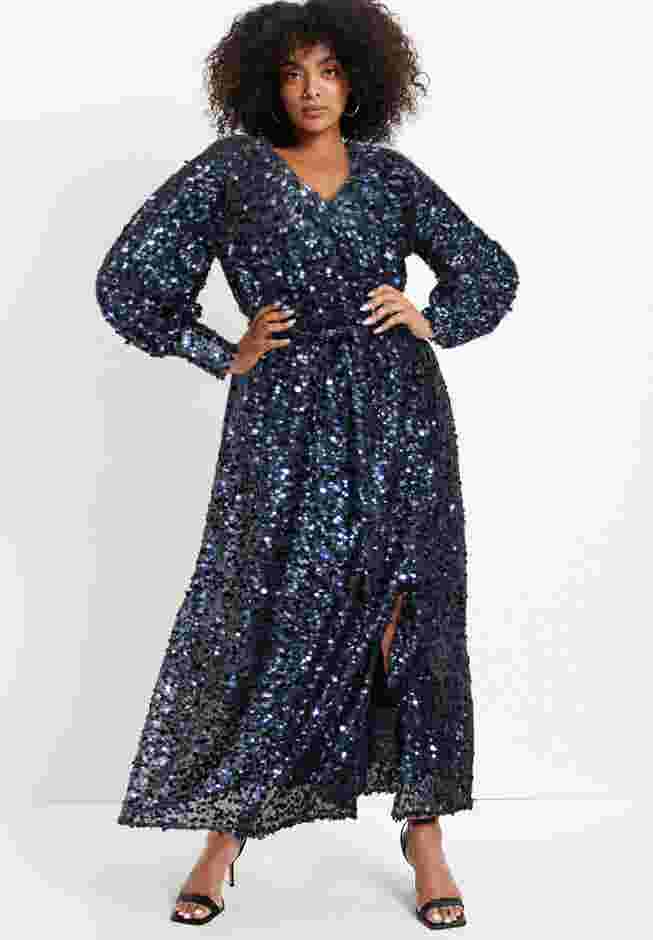 Evyre Side Slit Sequin Dress image number 0
