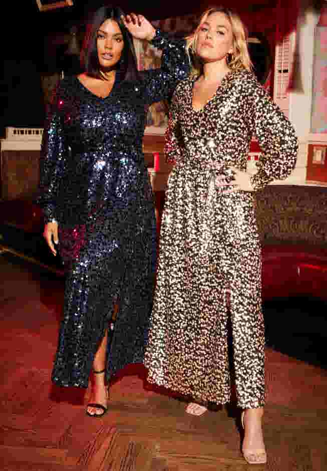 Evyre Side Slit Sequin Dress image number 0