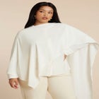 Button Up Top With Neck Cape image number null