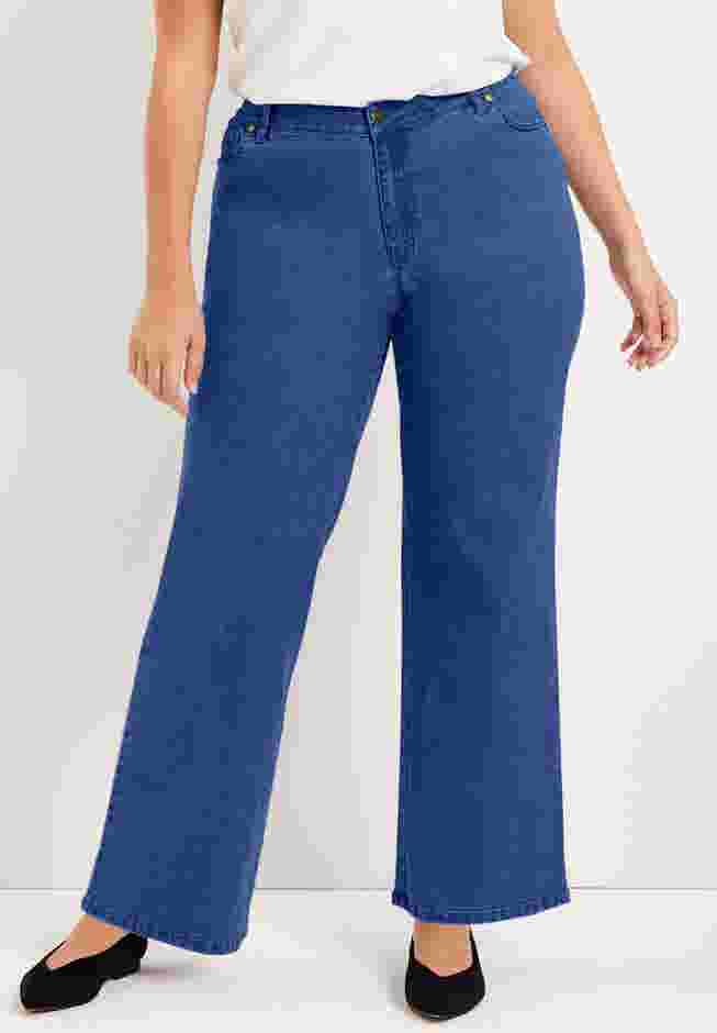 Curvie Fit Wide-Leg Jeans image number 0
