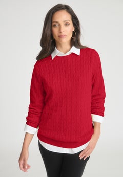 Cable Crewneck Sweater