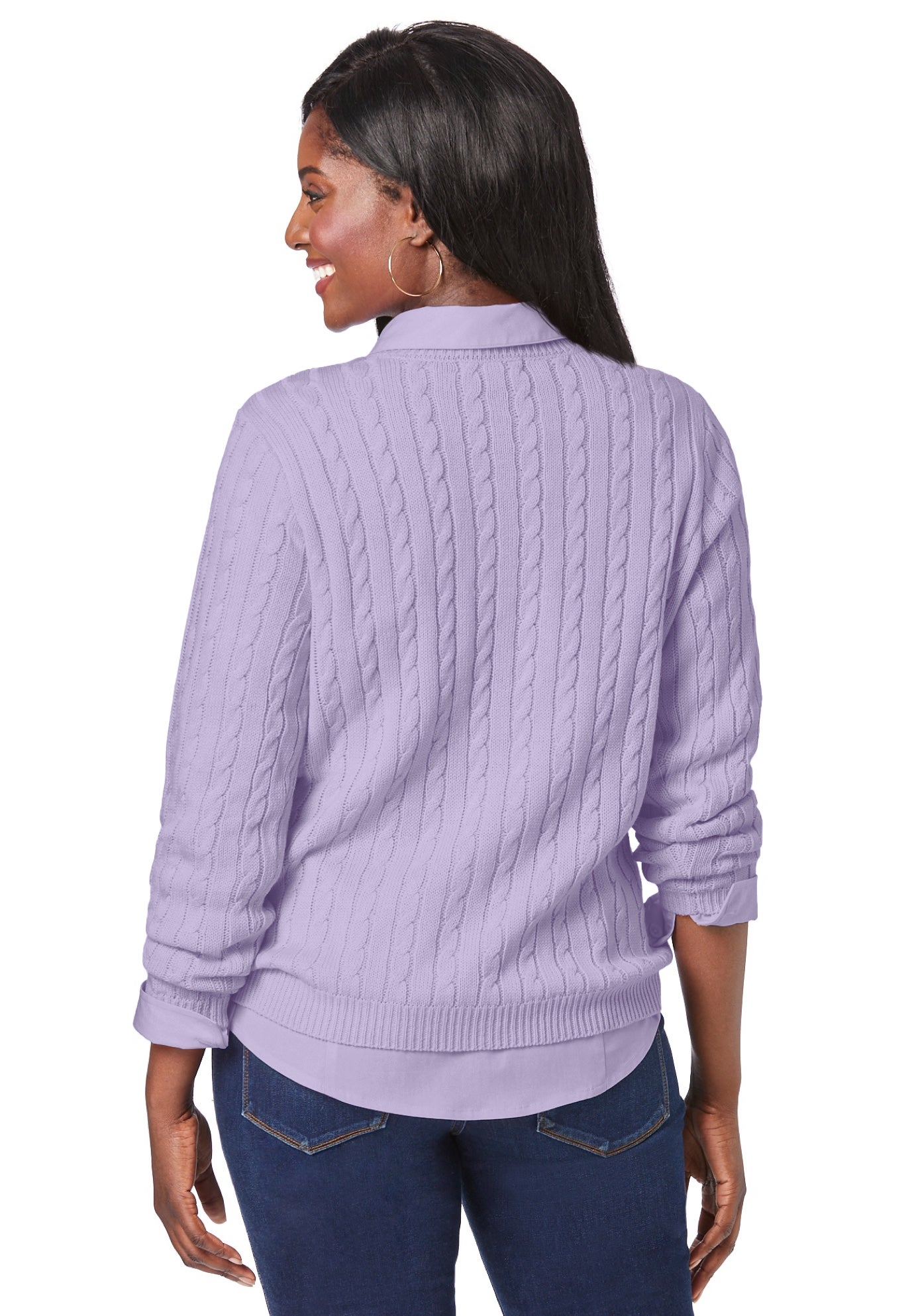 Cable Crewneck Sweater image number 1