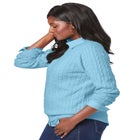 Cable Crewneck Sweater image number null