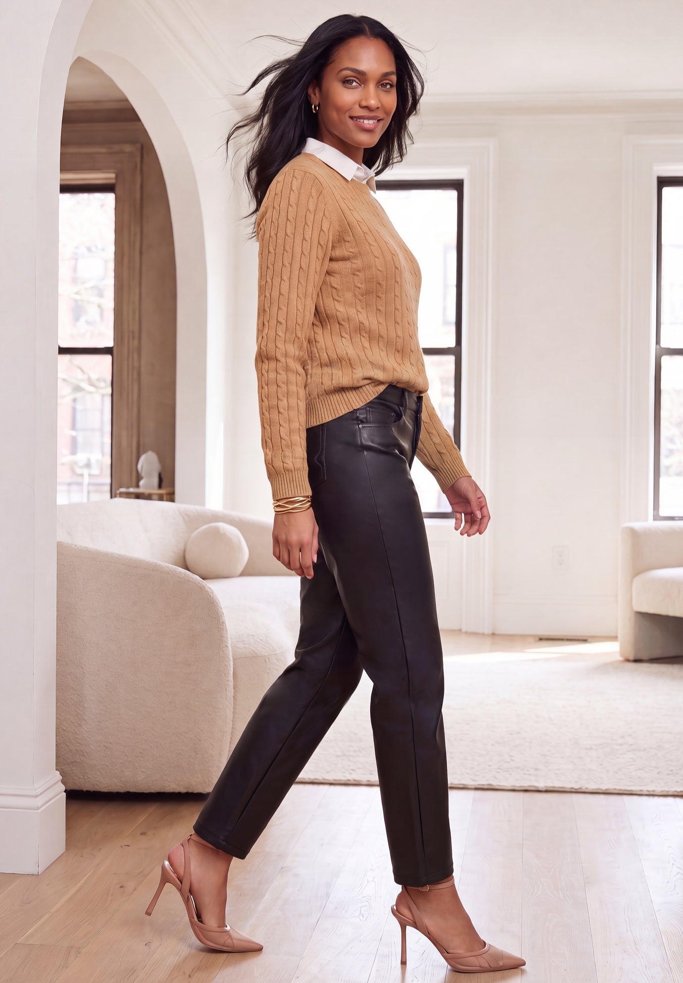 Cable Crewneck Sweater image number 2