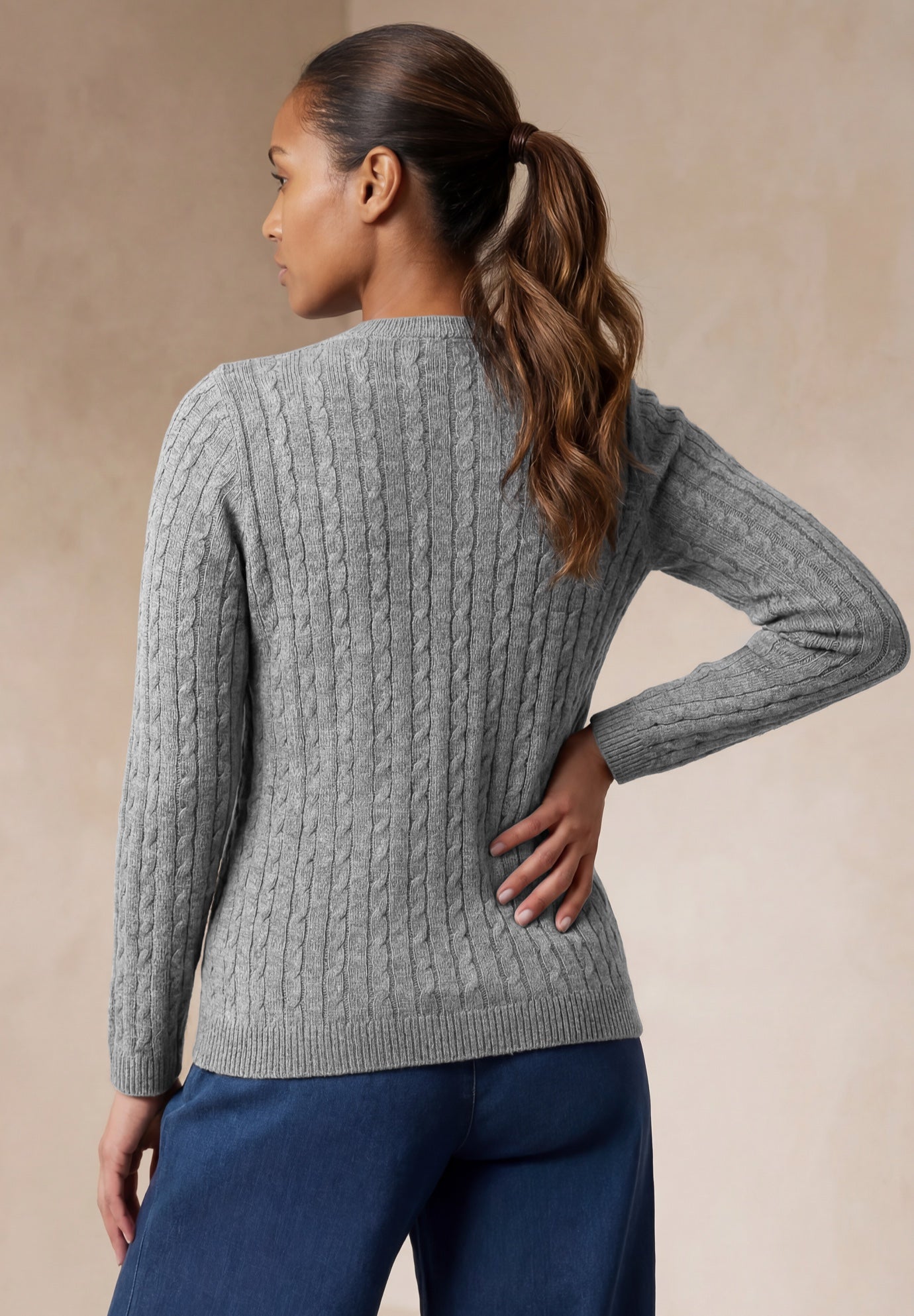 Cable Crewneck Sweater image number 1