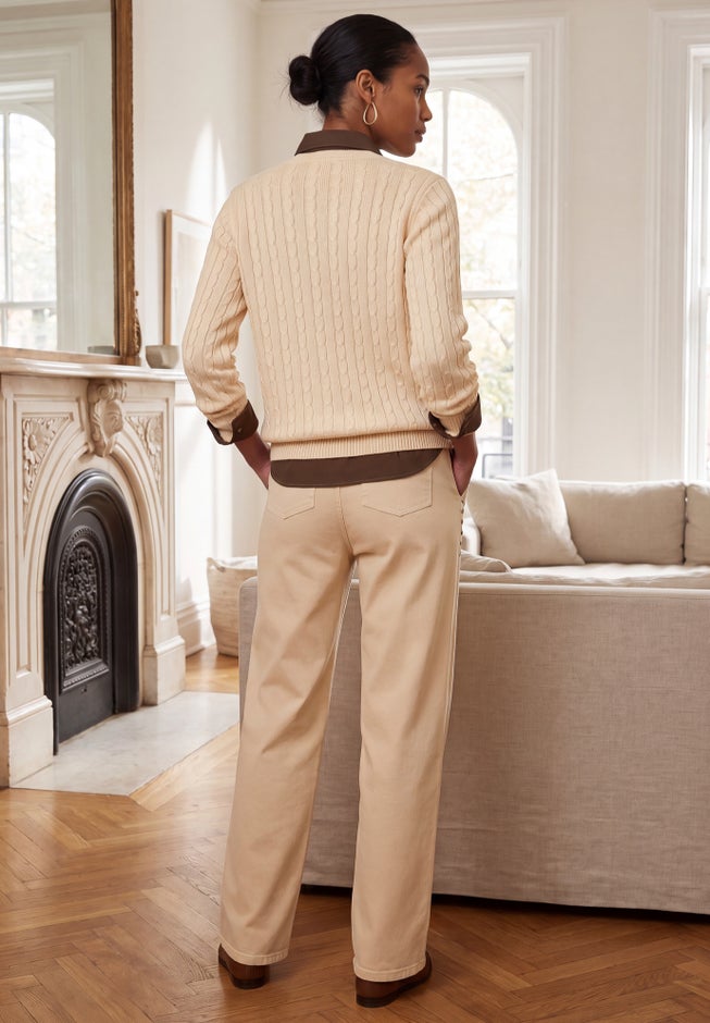 Cable Crewneck Sweater image number 1
