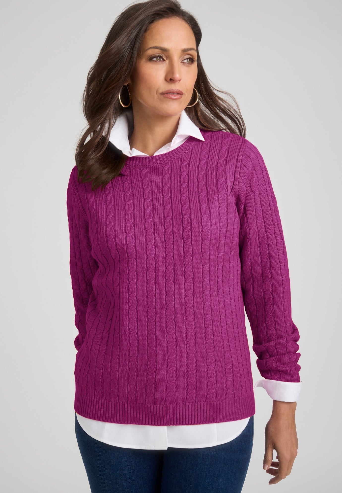 Cable Crewneck Sweater image number 0