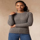 Cable Crewneck Sweater image number null
