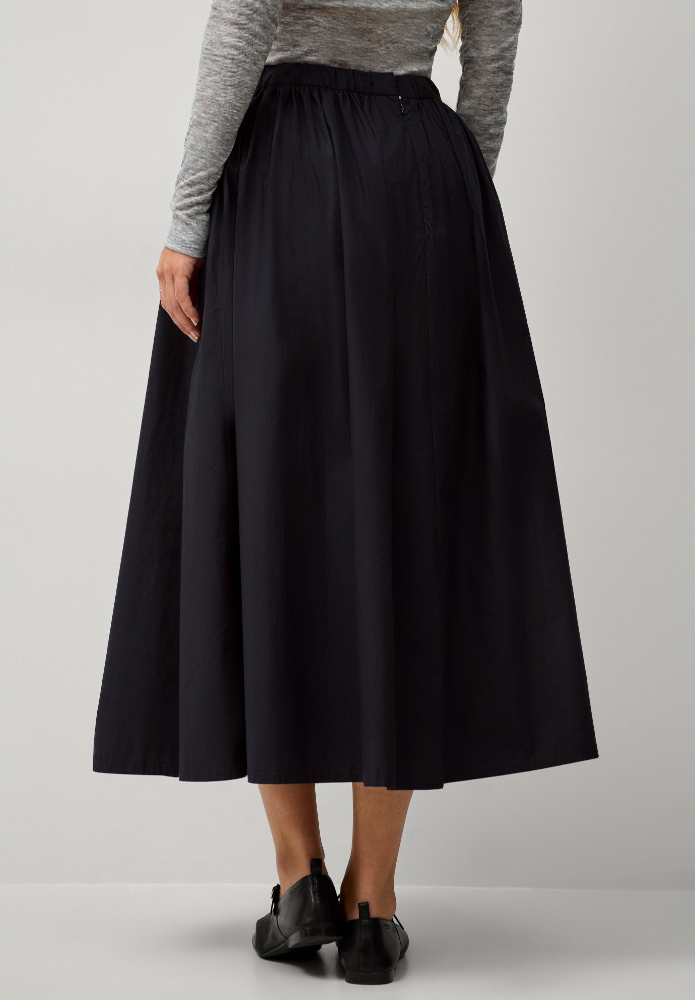 Elastic Back Full Midi Skirt image number 1