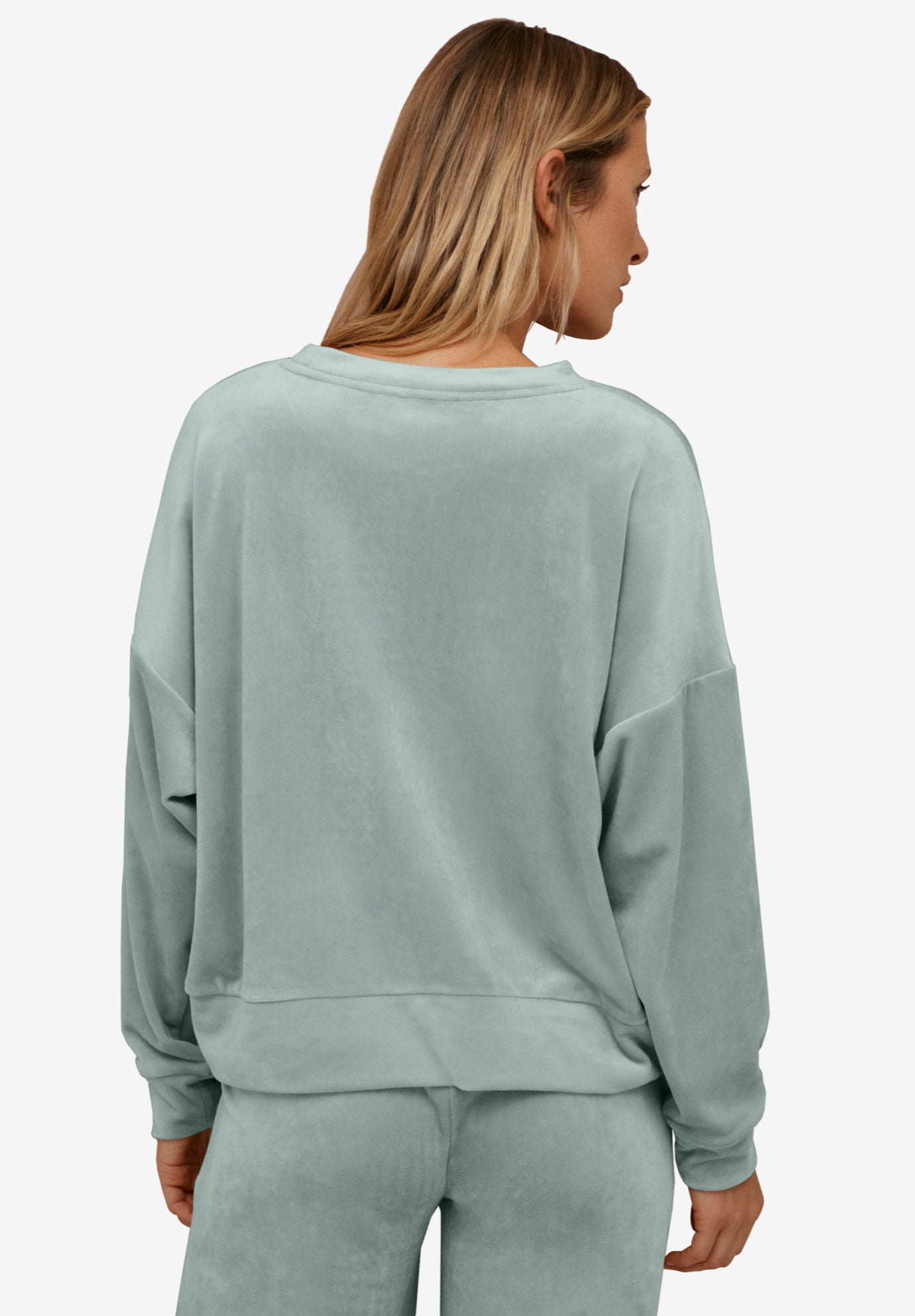 Boxy Velour Lounge Sweatshirt image number 1