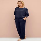 Stretch Velour Wide Leg Pull-on Pants image number 0